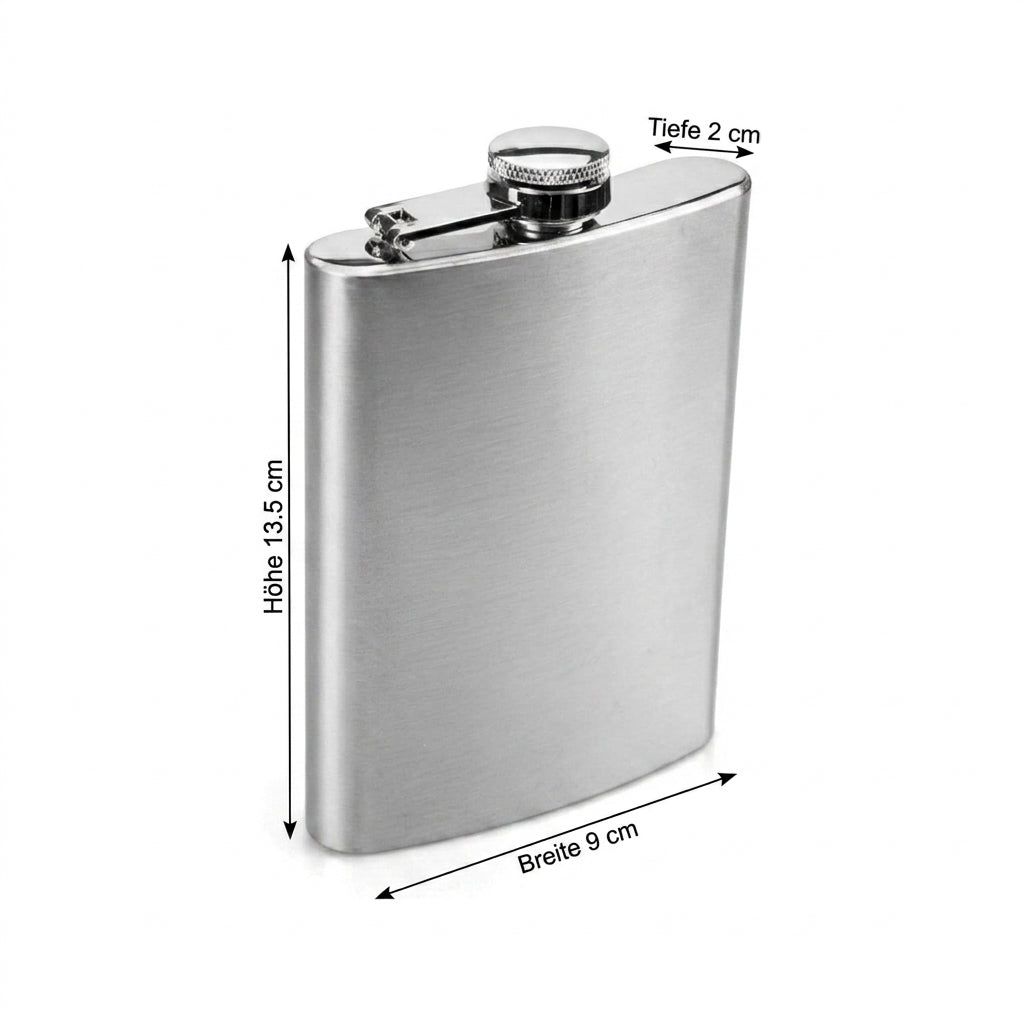 Personalisierter Flachmann aus Edelstahl mit Gravur – 240 ml