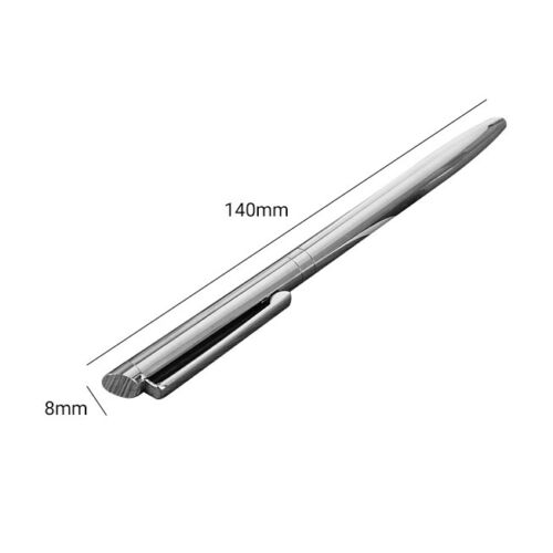 Metal ballpoint pen - high gloss stainless steel - elegant ballpoint pen - screw cap