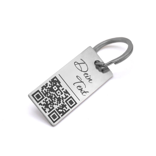 Stylish stainless steel pendant with QR code