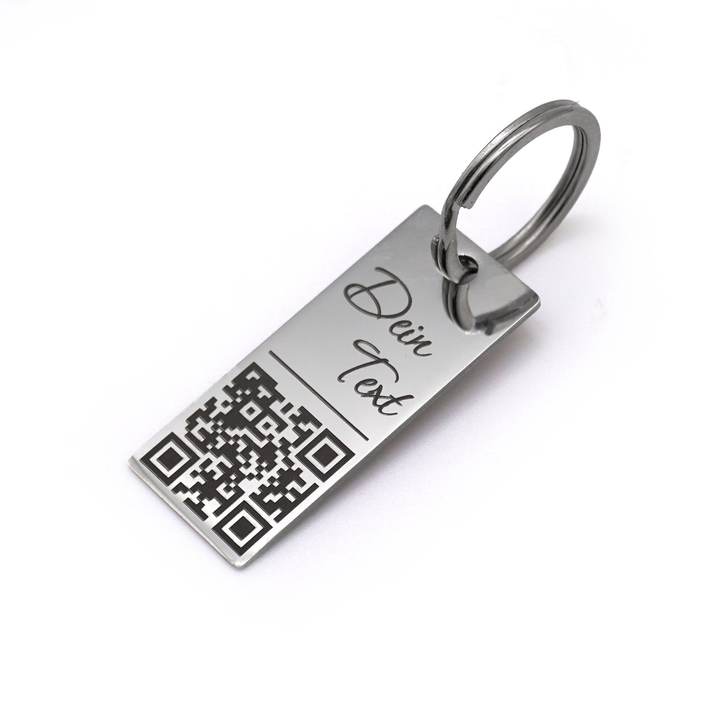 Stylish stainless steel pendant with QR code