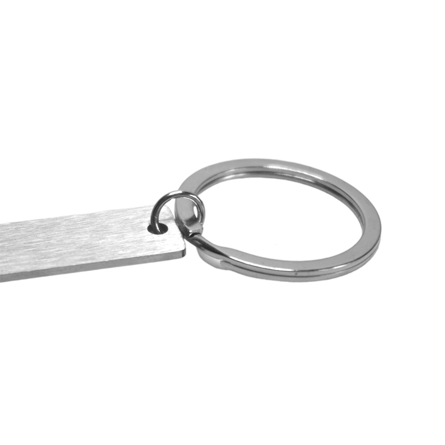 Schlüsselanhänger aus Edelstahl mit persönlicher Beschriftung