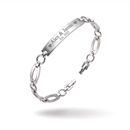 Personalisiertes Damenarmband mit Gravur – Filigranes Edelstahl Armband für Frauen