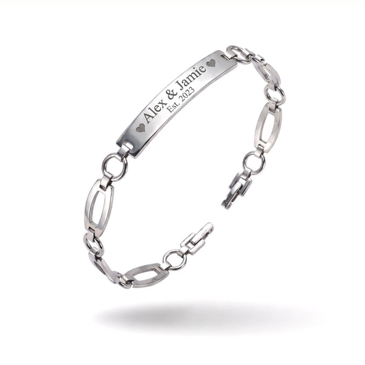 Personalisiertes Damenarmband mit Gravur – Filigranes Edelstahl Armband für Frauen