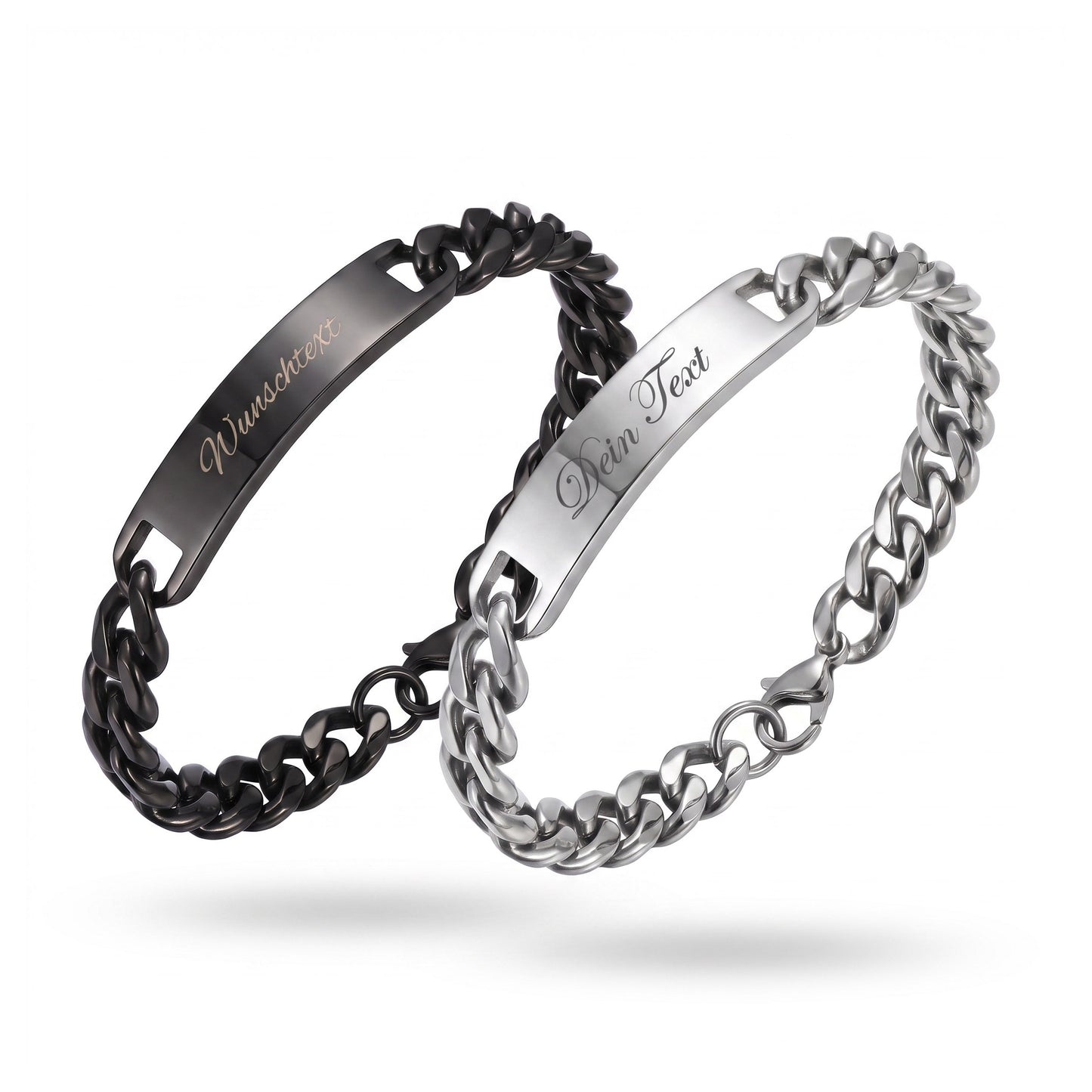 Men's bracelet with personal engraving - stainless steel chain for men - customizable