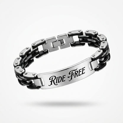 Herrenarmband mit individueller Gravur – Edelstahlarmband in Silber & Schwarz