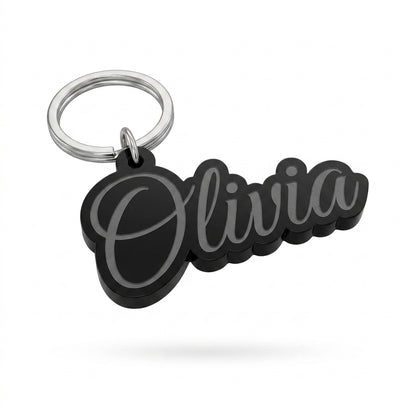 Name tag made of acrylic glass - personalized keychain