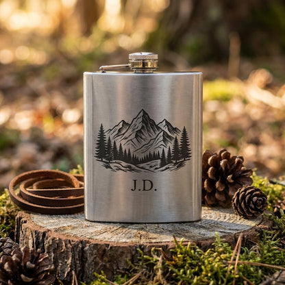 Personalisierter Flachmann aus Edelstahl mit Gravur – 240 ml