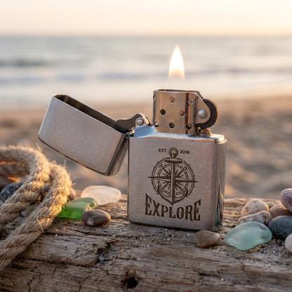 Personalisiertes Zippo Feuerzeug mit Gravur – Herzmotiv, Text, Logo oder Grafik