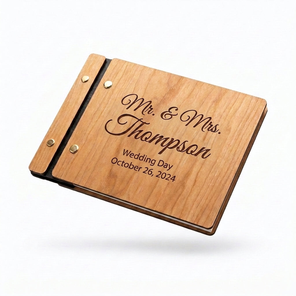 Personalisiertes Gästebuch aus Holz mit Gravur – für Hochzeit & besondere Anlässe