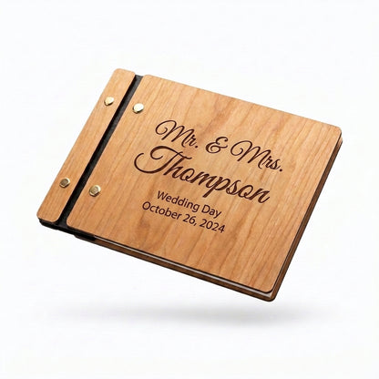 Personalisiertes Gästebuch aus Holz mit Gravur – für Hochzeit & besondere Anlässe