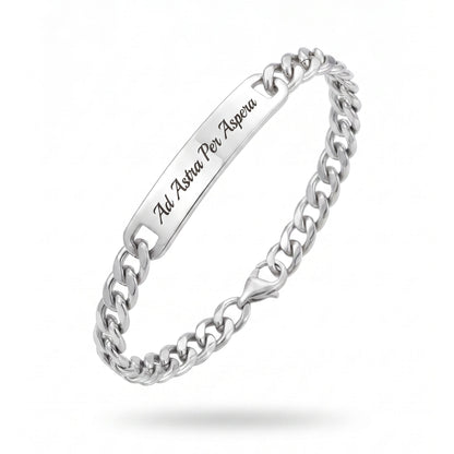 Stainless steel bracelet with personal engraving - women's and men's bracelet gift