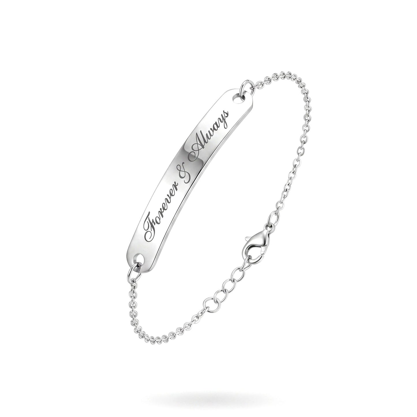 Damenarmband mit Gravur – Edelstahlarmband mit Wunschtext