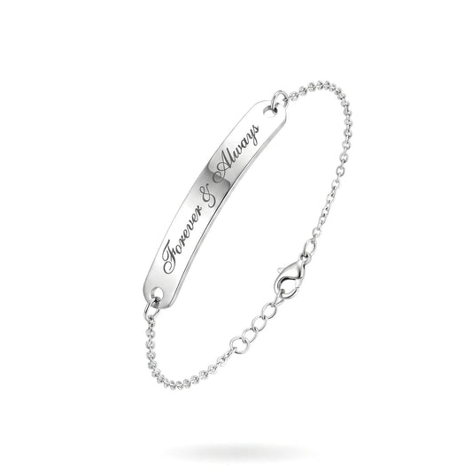 Damenarmband mit Gravur – Edelstahlarmband mit Wunschtext