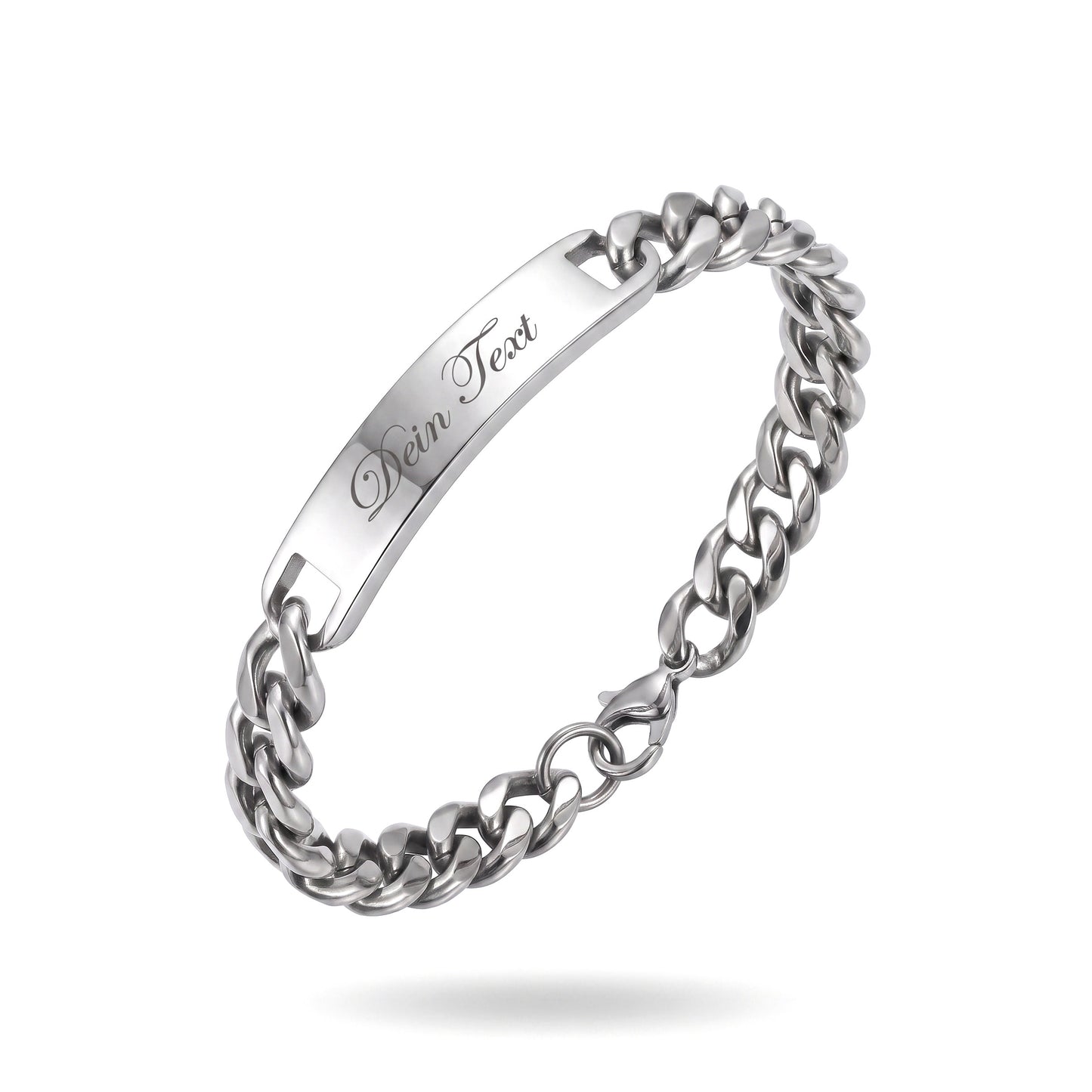 Men's bracelet with personal engraving - stainless steel chain for men - customizable