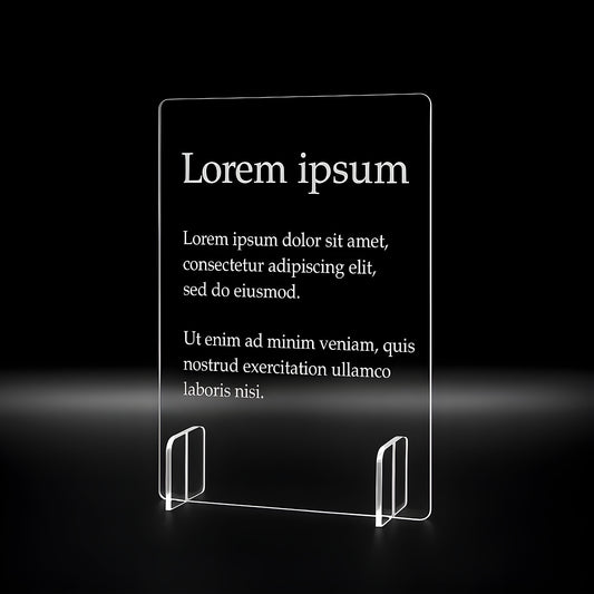 Plexiglass stand with text as desired - e.g. Wifi motif - personalized