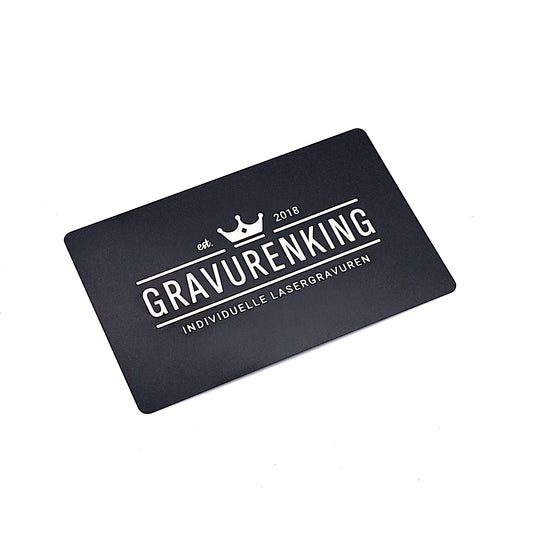 Aluminium-Visitenkarten mit Lasergravur - Alu Karten 10 Stück