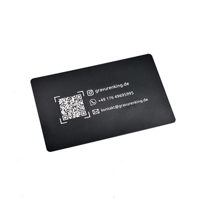 Aluminum business cards with laser engraving: Unmistakable elegance for your professional appearance - 10 pieces