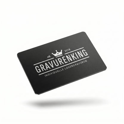 Aluminum business cards with laser engraving: Unmistakable elegance for your professional appearance - 10 pieces