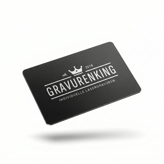 Aluminium Visitenkarte mit Lasergravur - Alu Karte VIP Pass