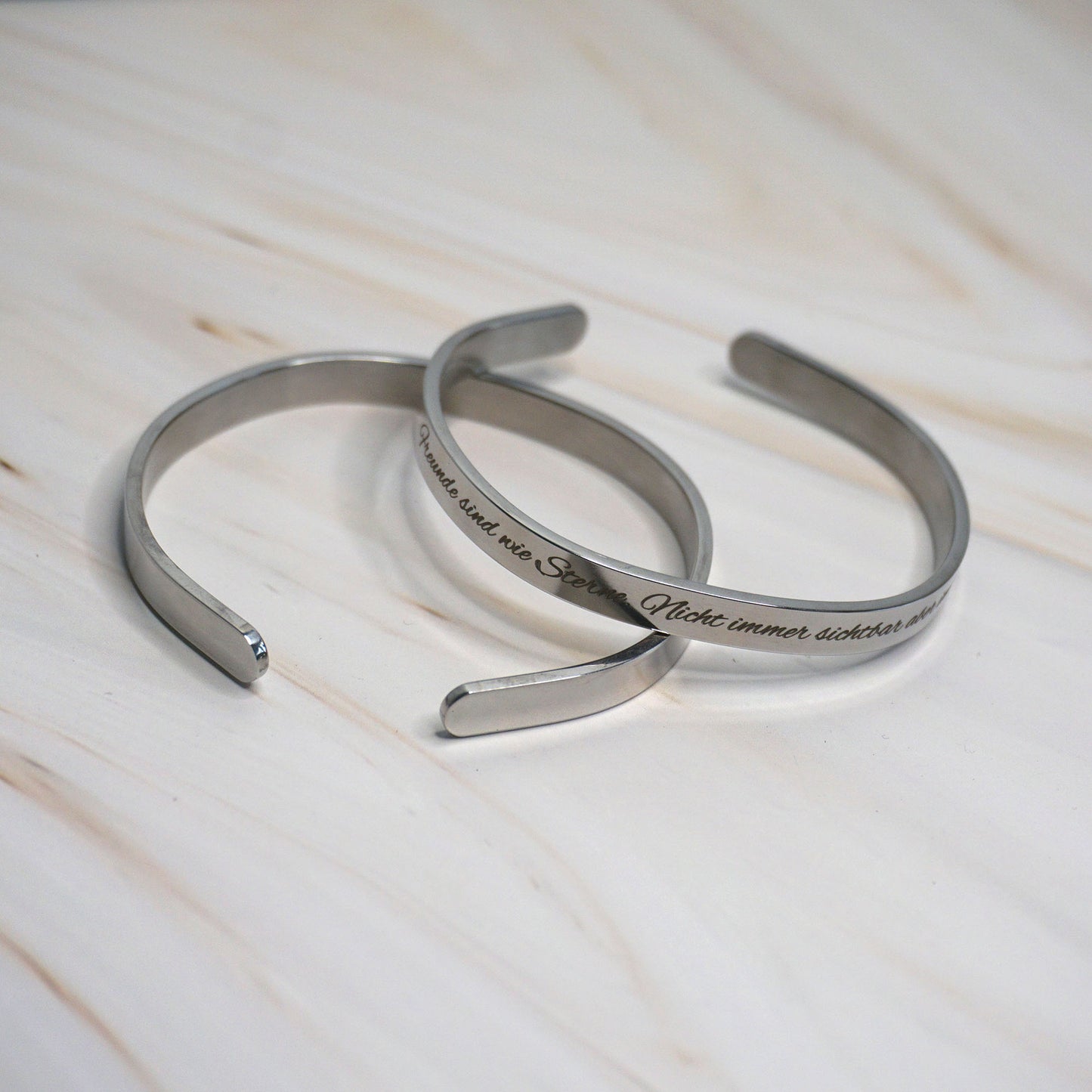 Bangle with personal engraving - stainless steel bangle with lettering