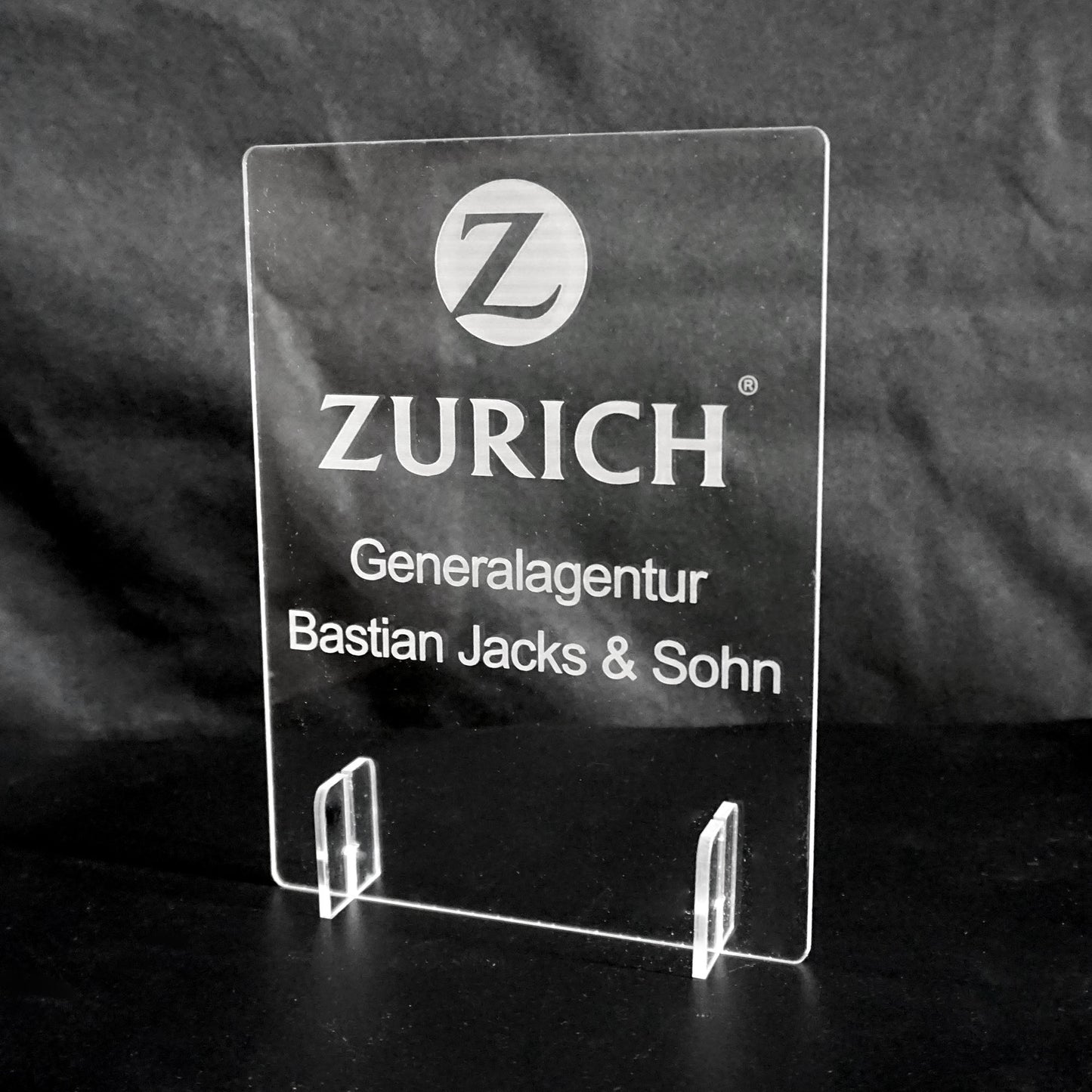 Plexiglas Aufsteller mit Text nach Wunsch - z.B. Wifi Motiv - personalisiert