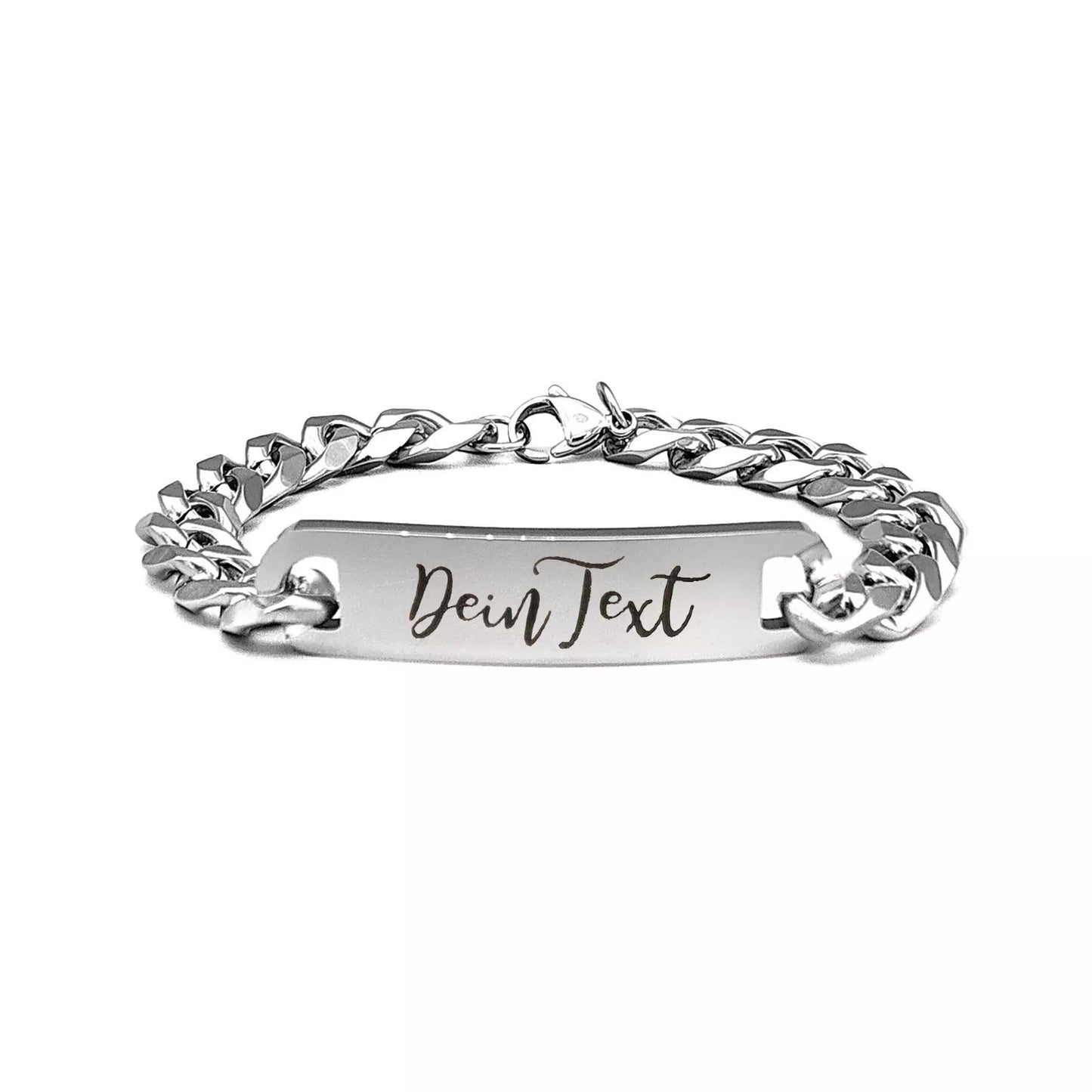 Men's bracelet with personal engraving - stainless steel chain for men - customizable