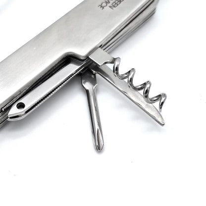 Pocket knife with individual engraving - 11 in 1 multifunctional camping knife - laser engraved