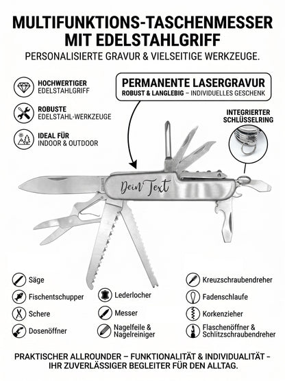 Personalisiertes 11-in-1 Multifunktions-Taschenmesser mit Gravur