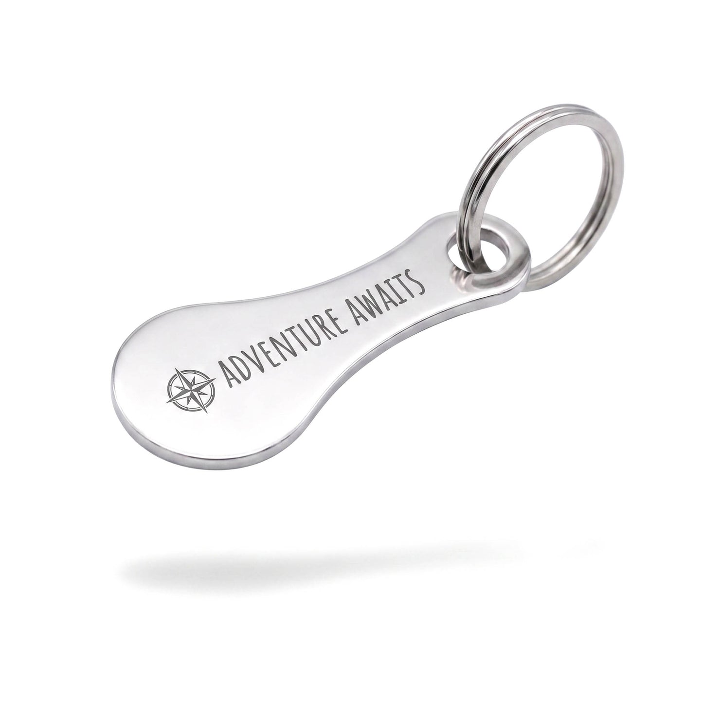 Einkaufswagenlöser aus Metall mit individueller Lasergravur - Personalisiert & Praktisch