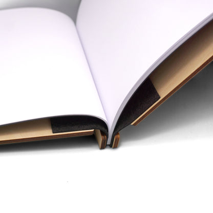 Gästebuch mit Holz-Cover - individuelle Lasergravur