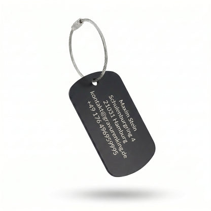 Kofferanhänger mit individueller Beschriftung - Luggage Tag mit Lasergravur