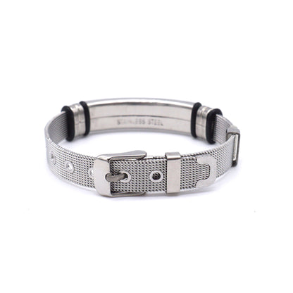 Stainless steel bracelet - with engraving - personalized - adjustable size