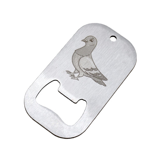 Stainless steel bottle opener with personal engraving - text or picture - keychain gift personalized