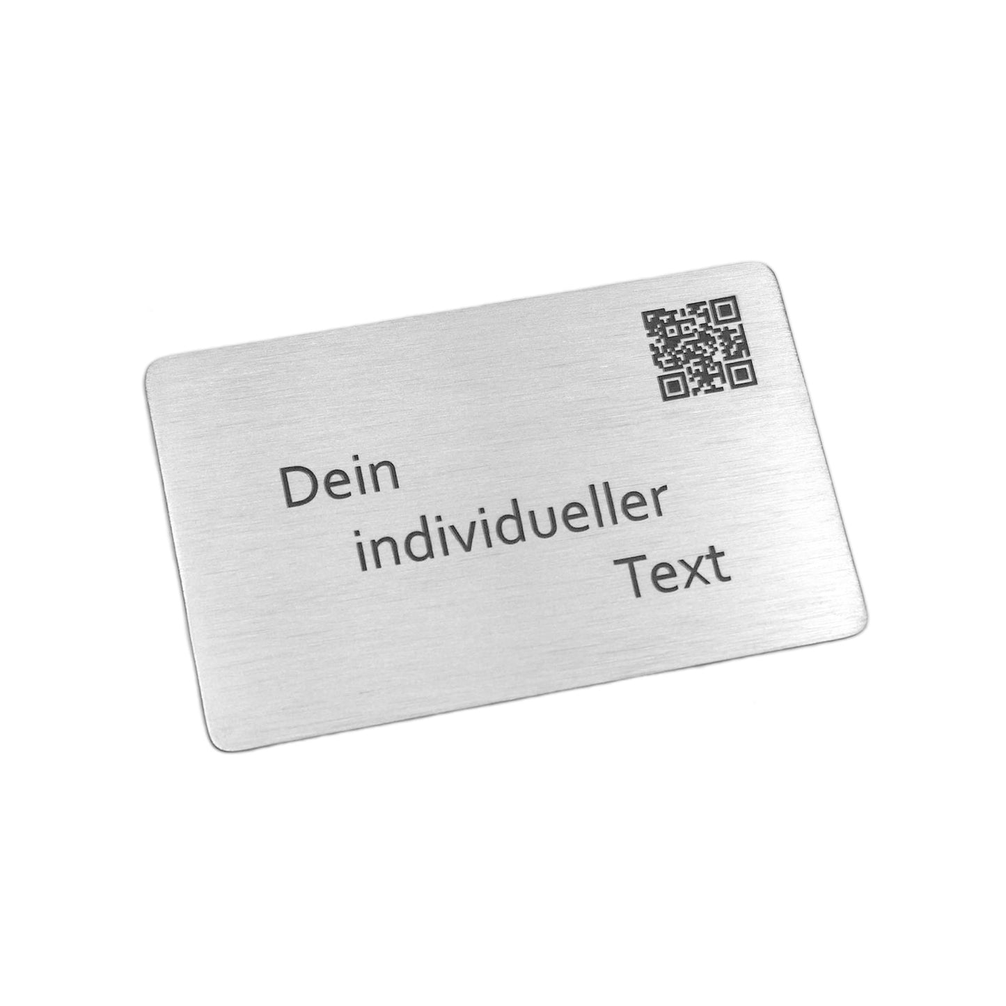 Edelstahl-Karte mit permanenter Lasergravur - Metallkarte individuell gestalten
