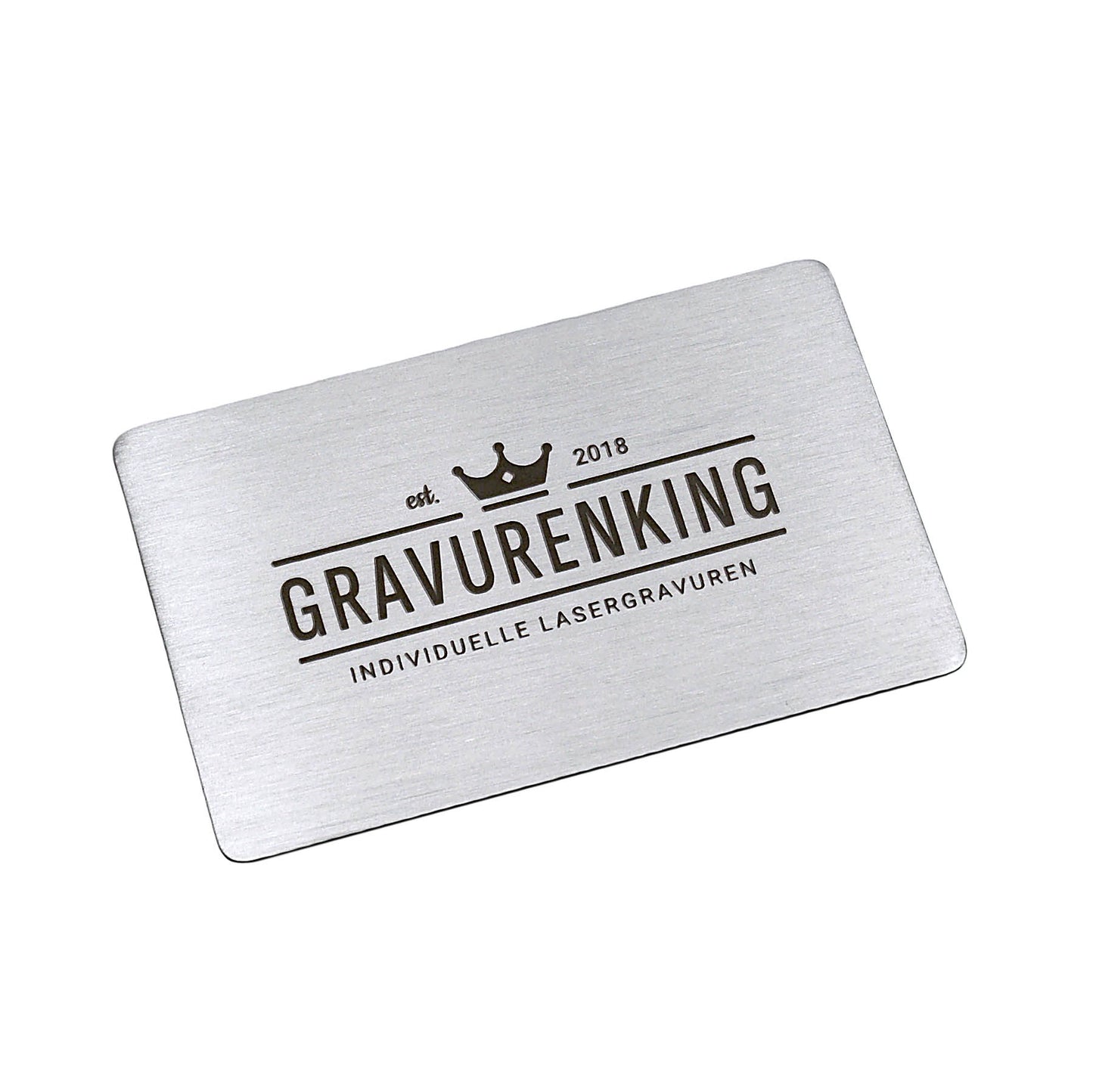 Edelstahlkarte mit individueller Lasergravur - Visitenkarte / VIP-Pass aus Edelstahl