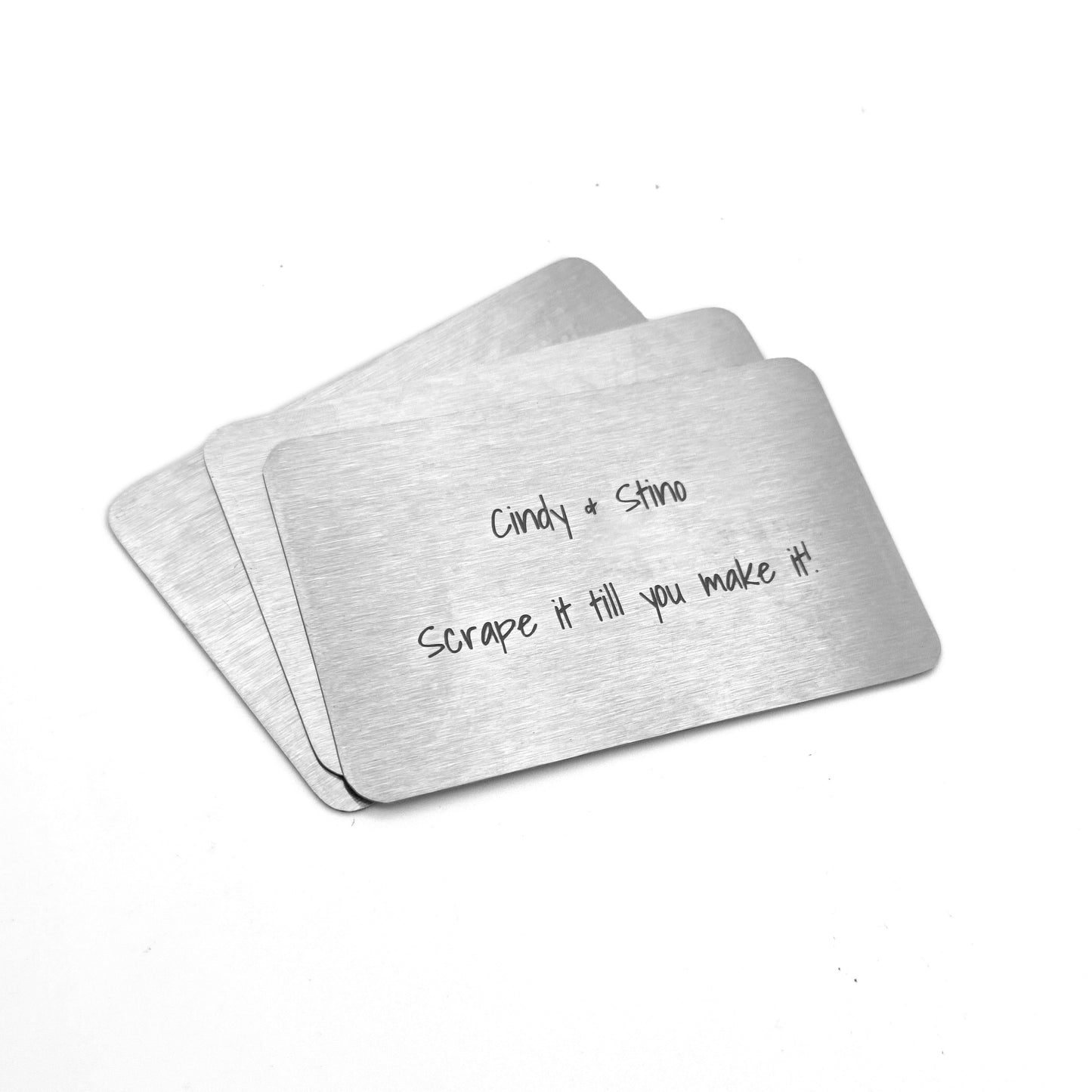 Edelstahlkarte mit individueller Lasergravur - Visitenkarte / VIP-Pass aus Edelstahl