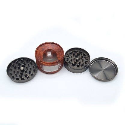 Personalisierter Aluminium‑Grinder mit entnehmbarem Fach - 4‑teiliger Kräuter Crusher