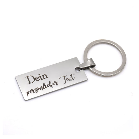 Keychain with personal engraving - stainless steel tag