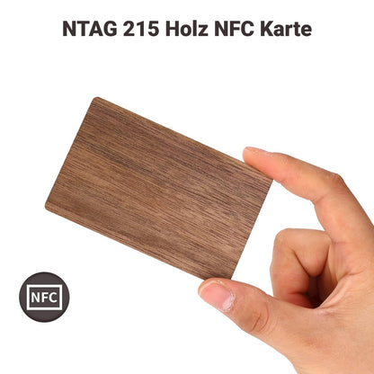 Personalisierte NFC-Visitenkarten aus Kirschbaumholz (NTAG215)