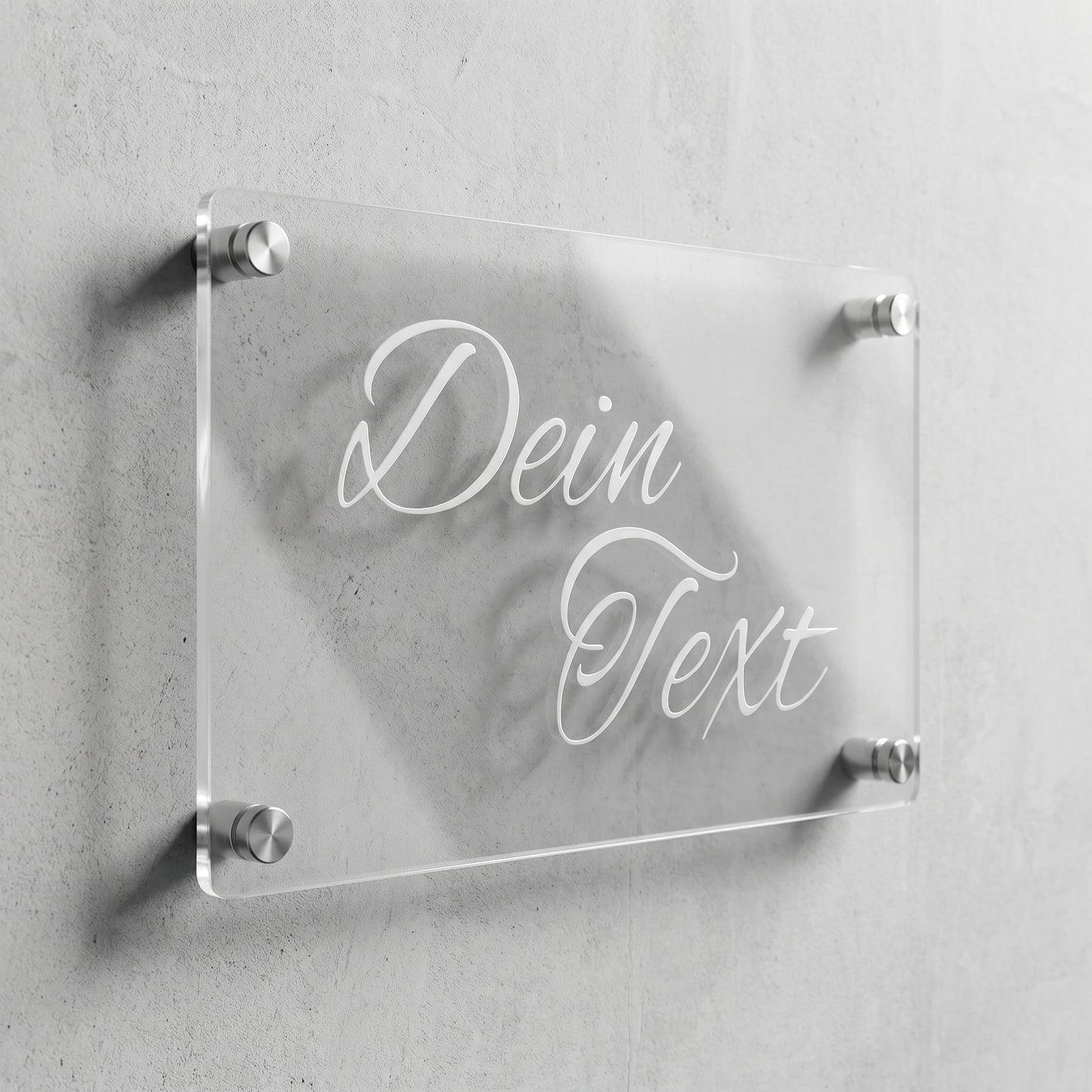 Acrylglas-Wandschild mit individueller Lasergravur - Plexiglas Schild
