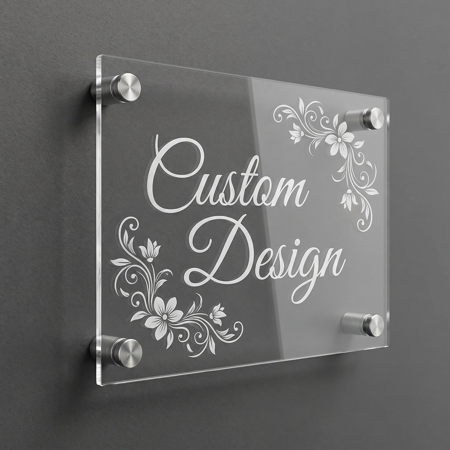 Acrylglas-Wandschild mit individueller Lasergravur - Plexiglas Schild