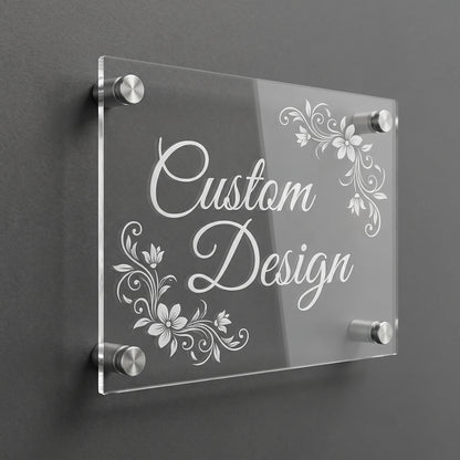 Acrylglas-Wandschild mit individueller Lasergravur - Plexiglas Schild