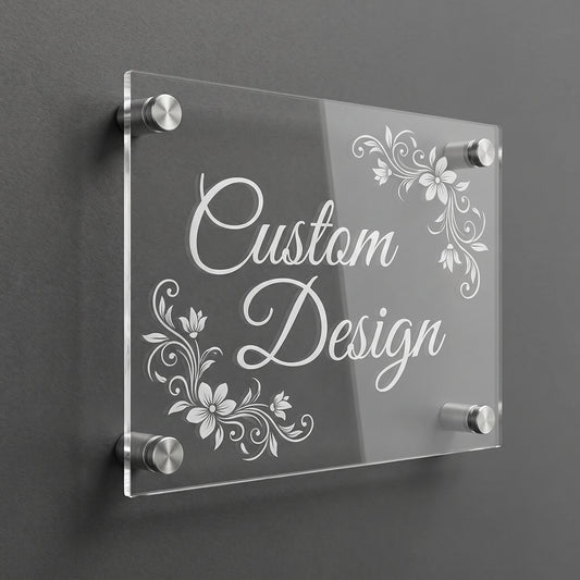 Acrylglas-Wandschild mit individueller Lasergravur - Plexiglas Schild