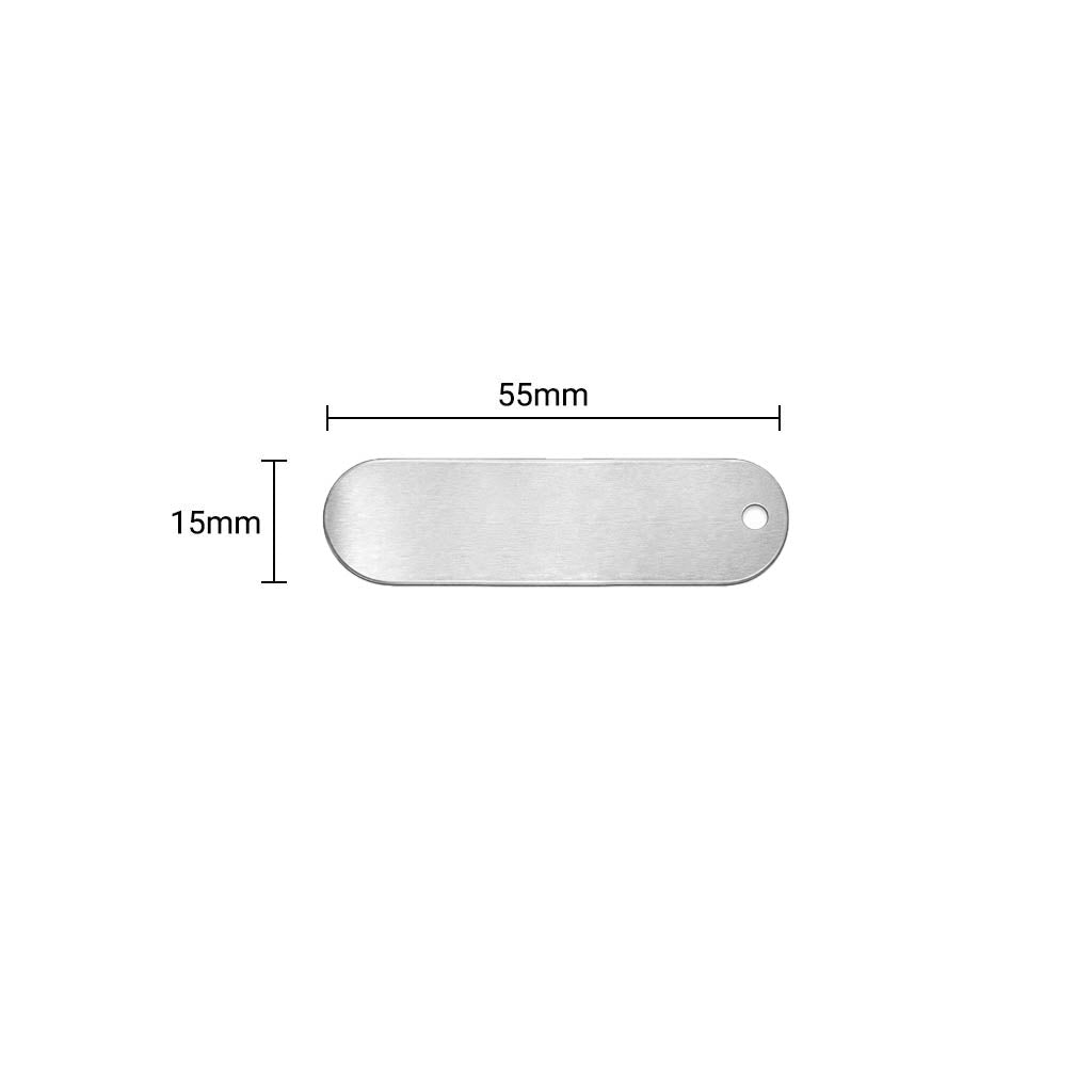 Edelstahl Schlüsselanhänger mit individueller Lasergravur - mit Karabiner