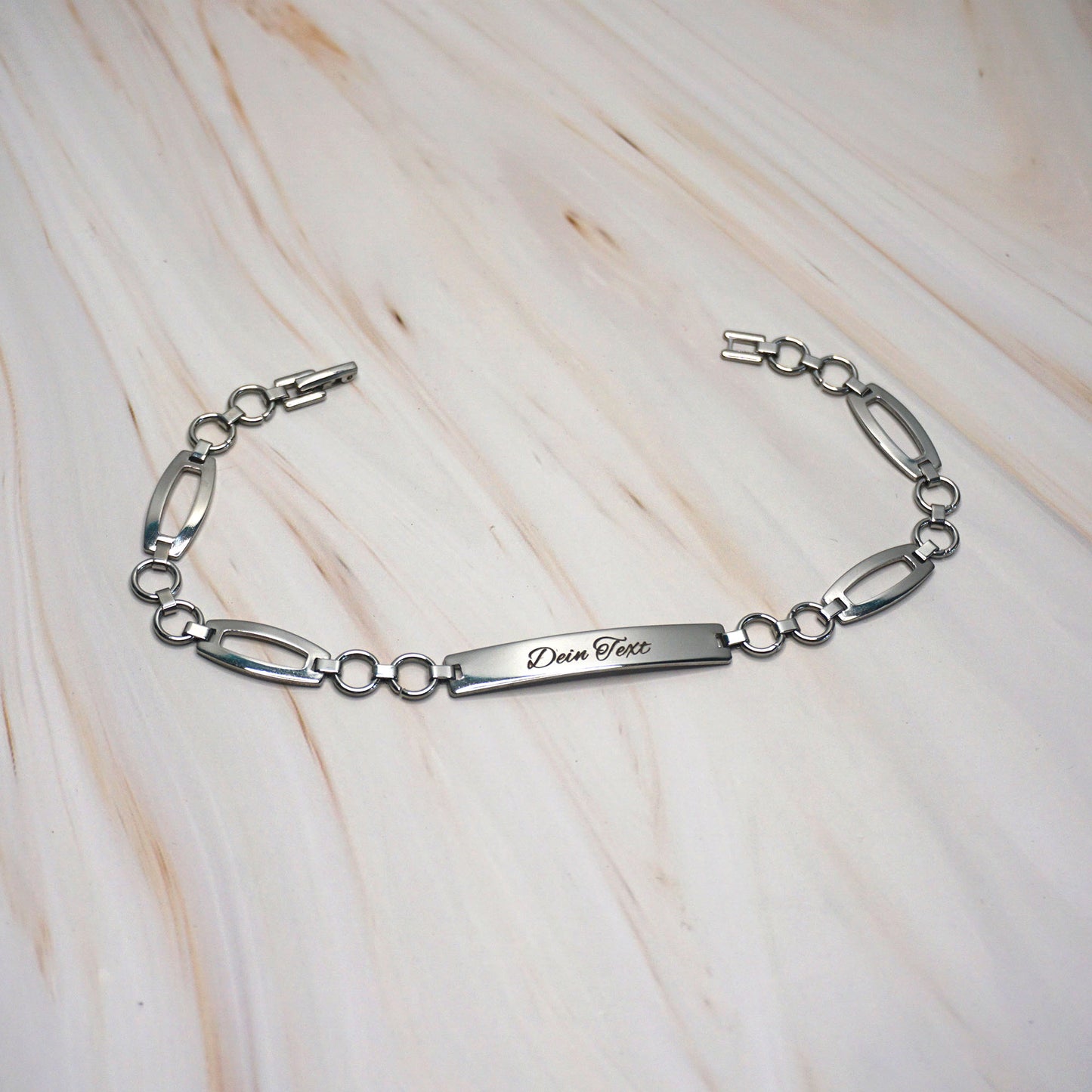 Edelstahl Damenarmband mit individueller Lasergravur
