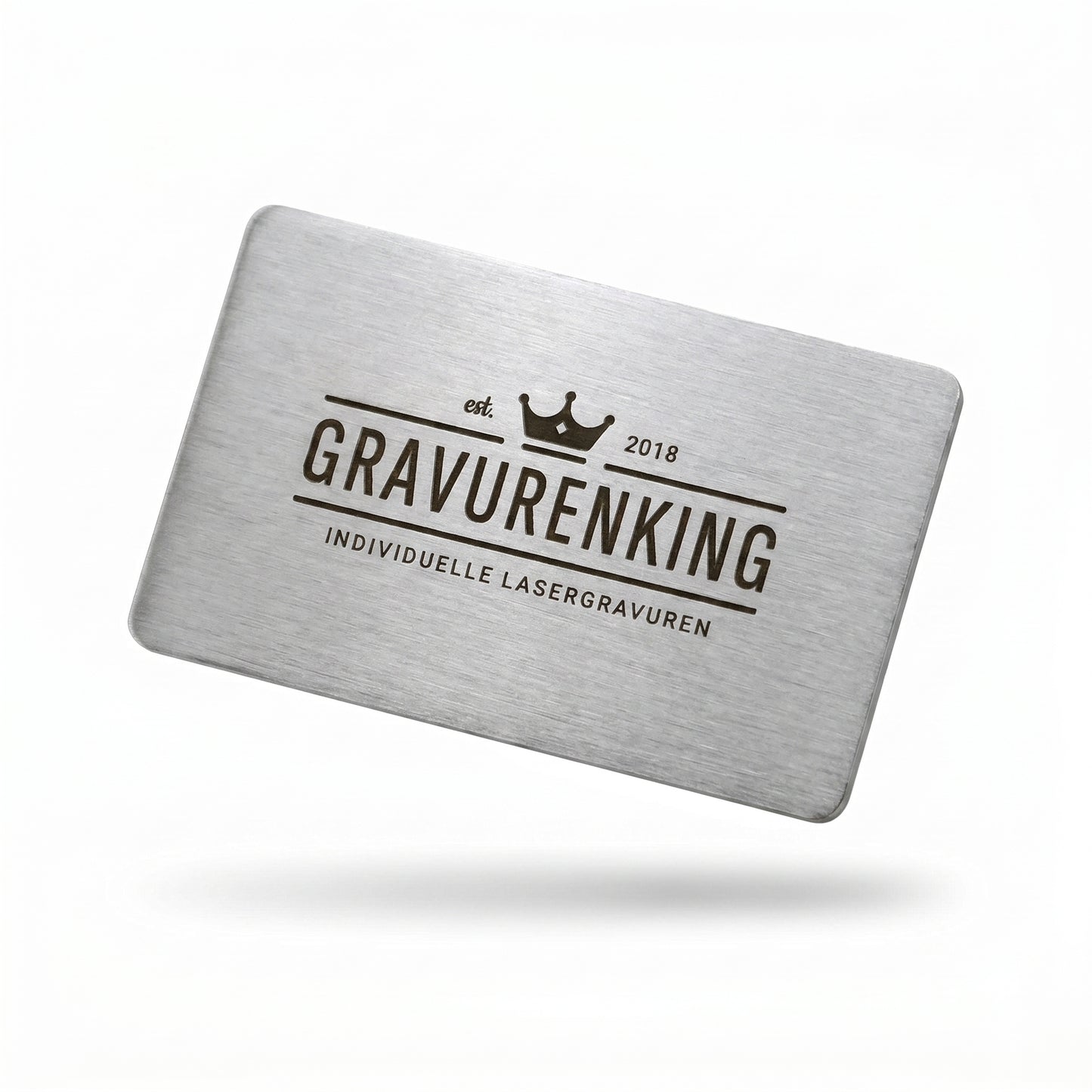 Edelstahlkarte mit individueller Lasergravur - Visitenkarte / VIP-Pass aus Edelstahl