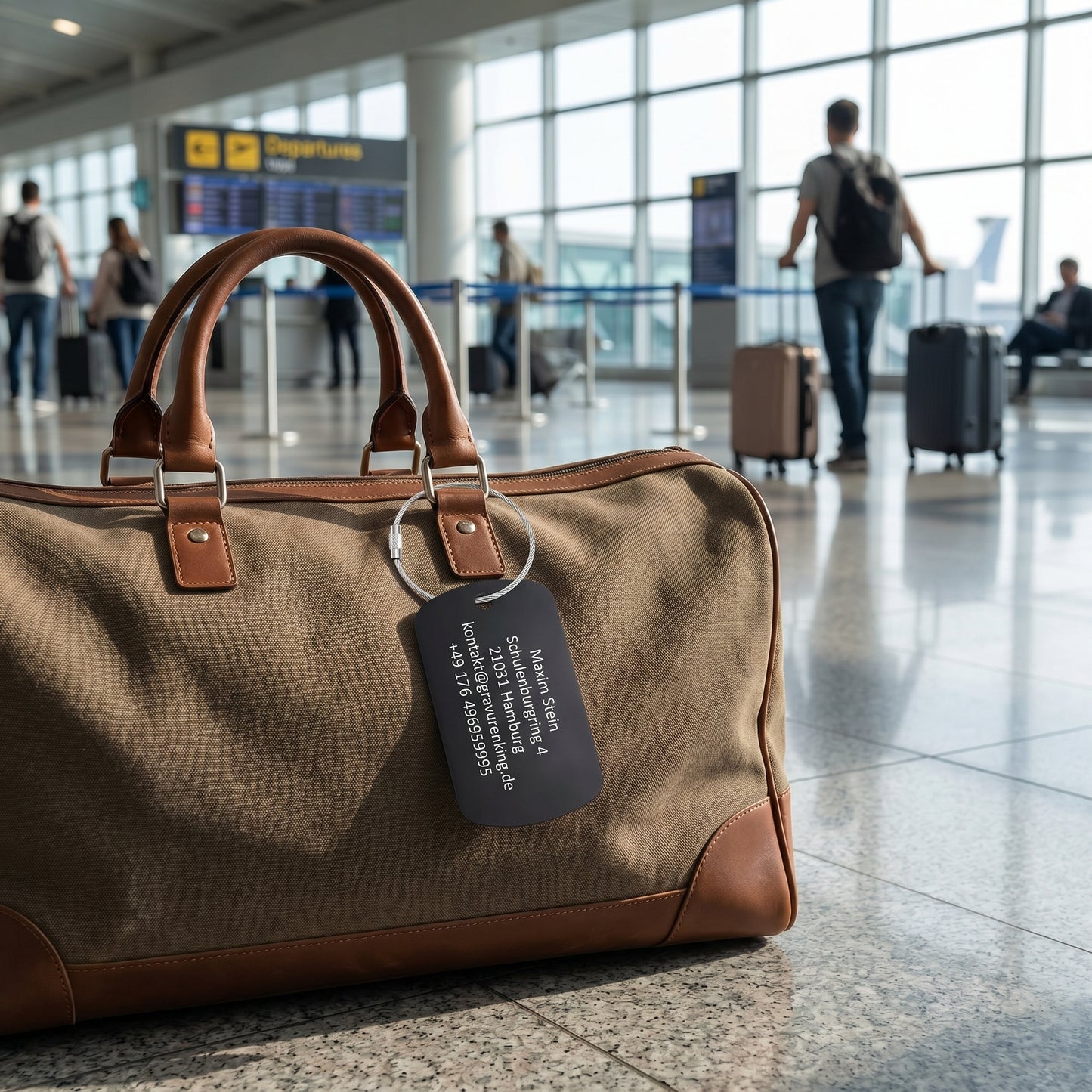 Kofferanhänger mit individueller Beschriftung - Luggage Tag mit Lasergravur