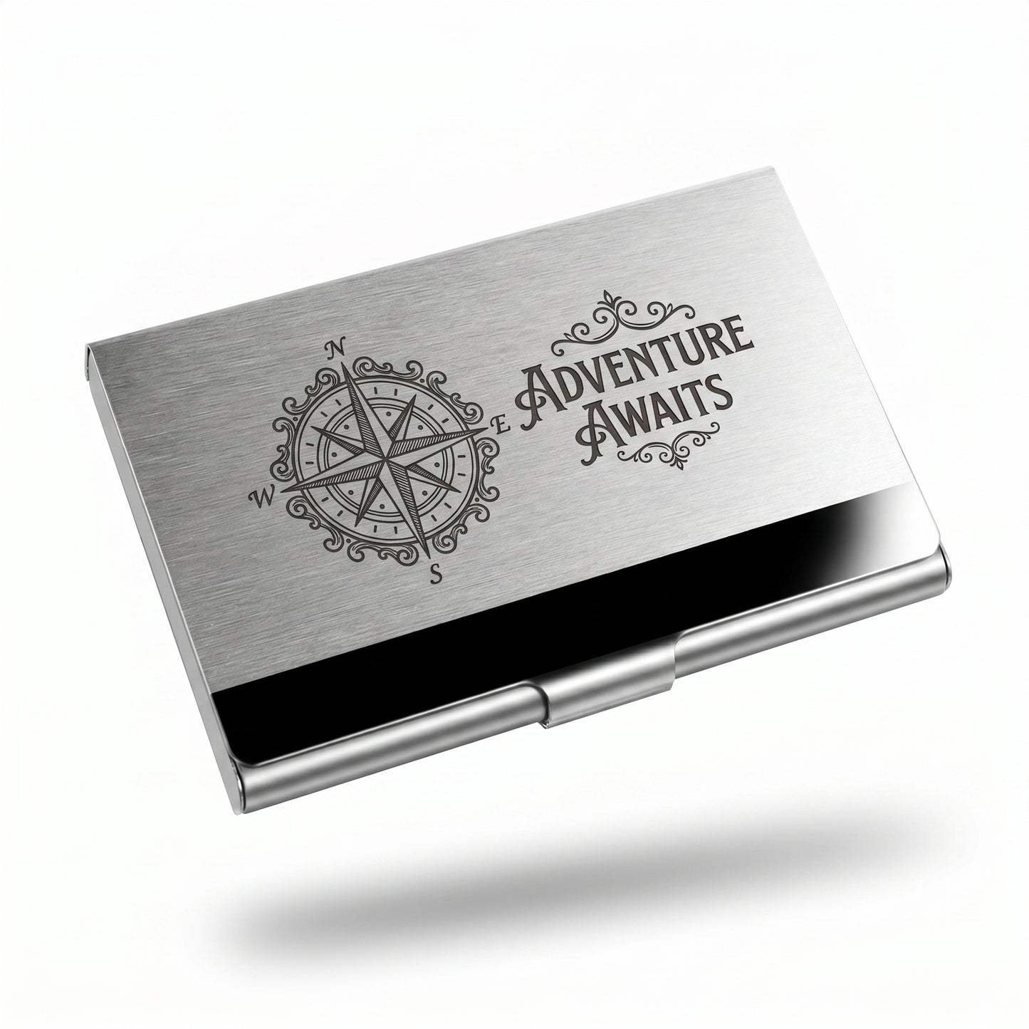 Premium Edelstahl Visitenkartenetui mit individueller Lasergravur