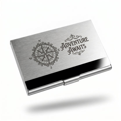 Premium Edelstahl Visitenkartenetui mit individueller Lasergravur