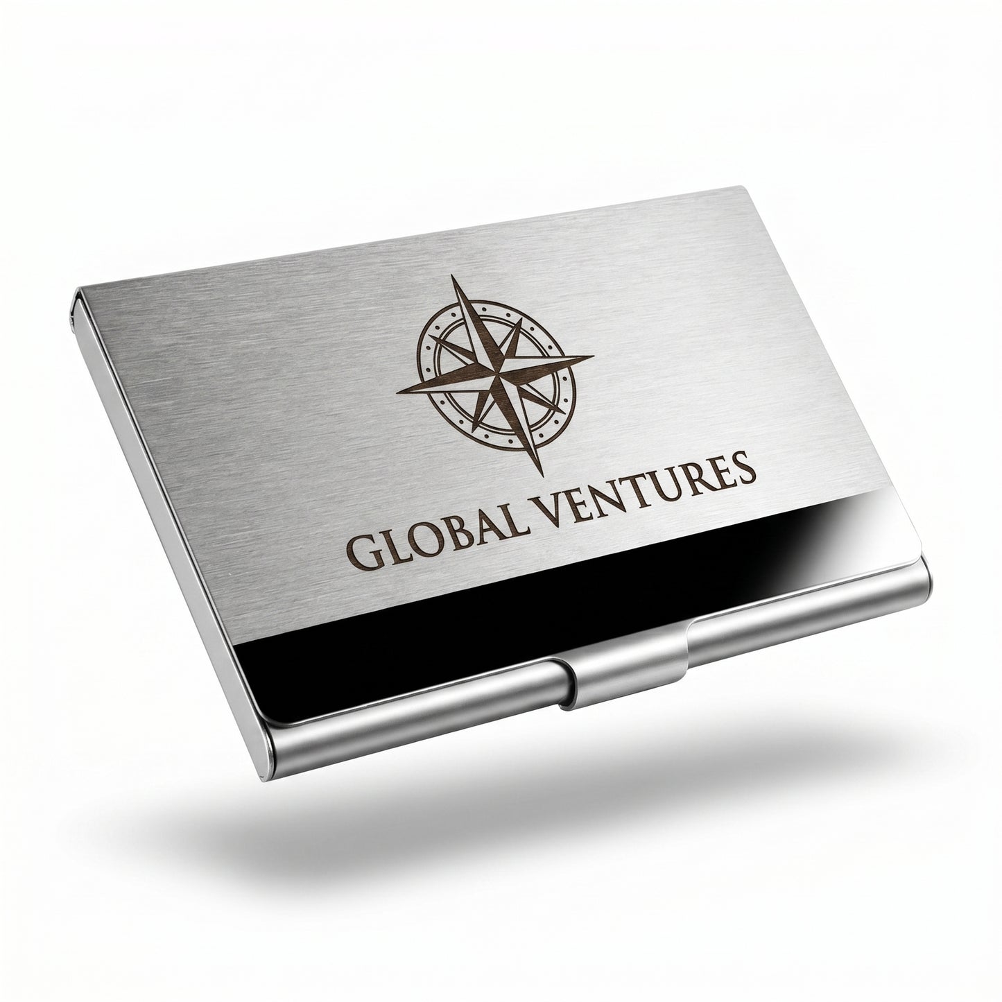 Premium Edelstahl Visitenkartenetui mit individueller Lasergravur